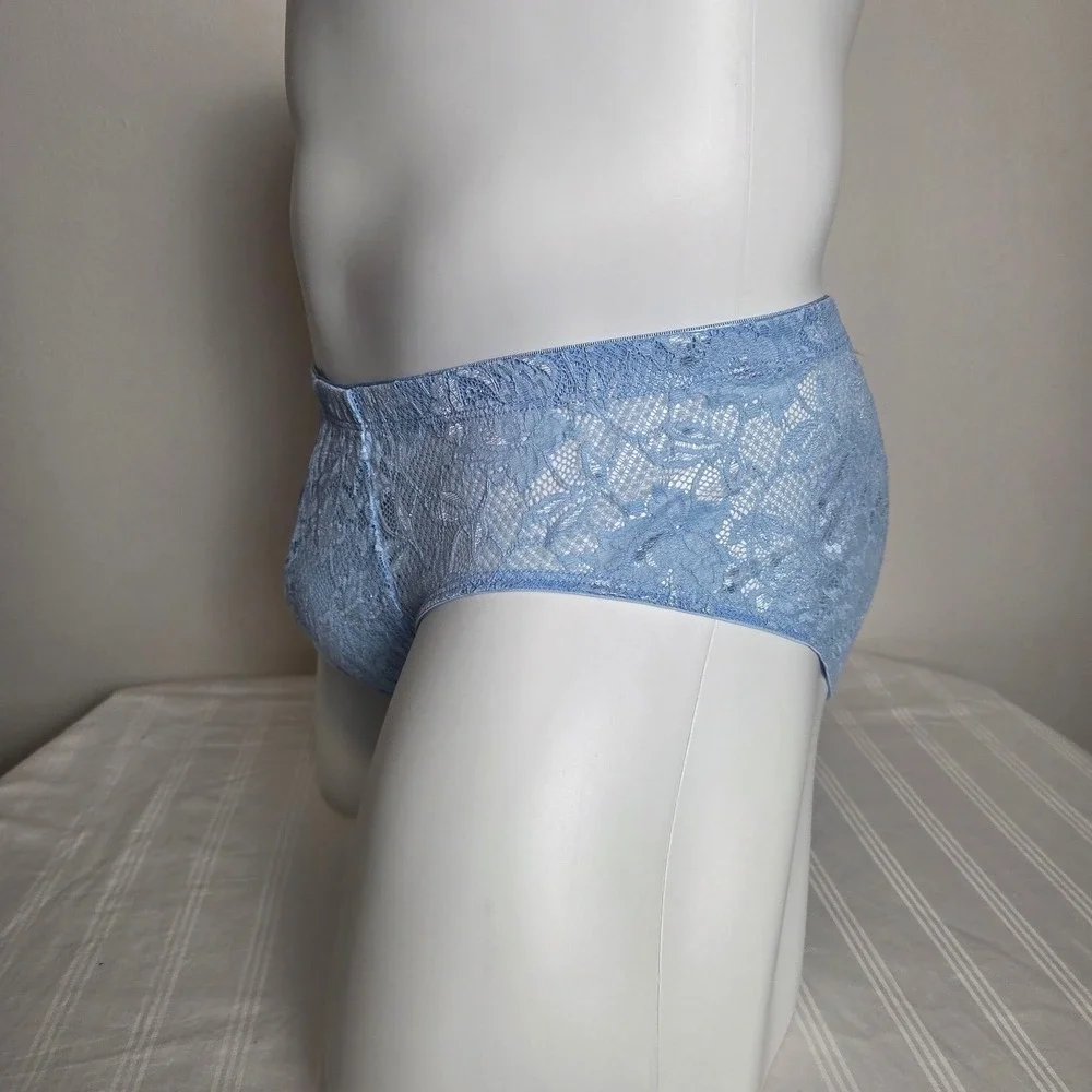 Cosabella Mens Never Say Never Lace Briefs Light Blue Low Rise Pouch Underwear